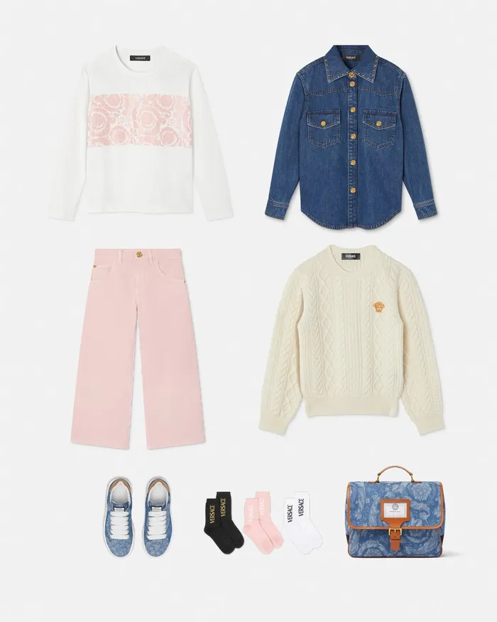 Versace Shirts and Tshirts Kids Barocco TShirt Light Pink