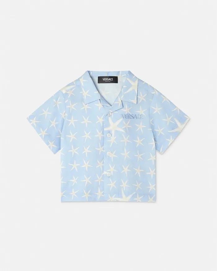 Versace Shirts and Tshirts Kids Stella Marina Baby Shirt Light Blue