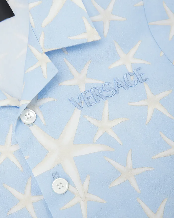 Versace Shirts and Tshirts Kids Stella Marina Baby Shirt Light Blue