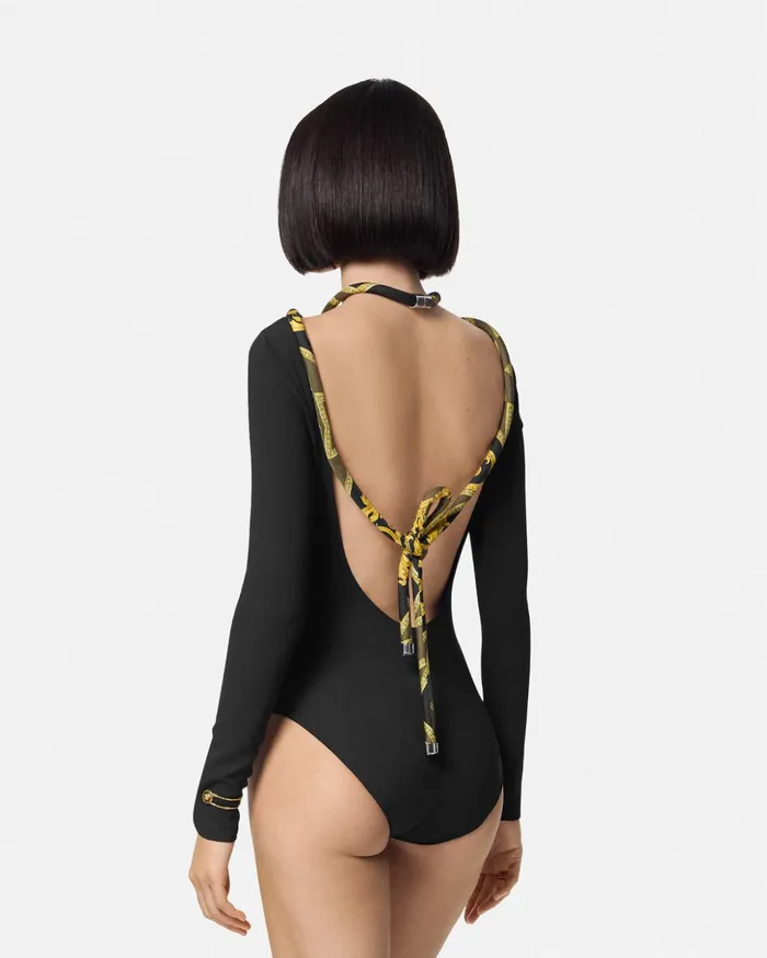 Versace Shirts and Tops Women La Coupe Des Dieux Bodysuit Black