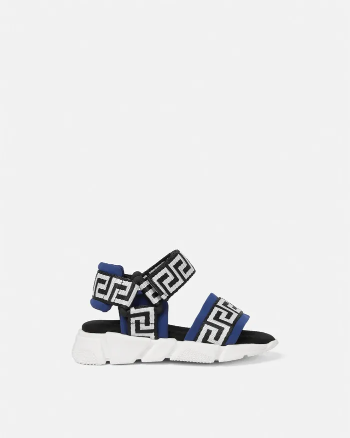 Versace Shoes Kids Greca Baby Sandals Blue