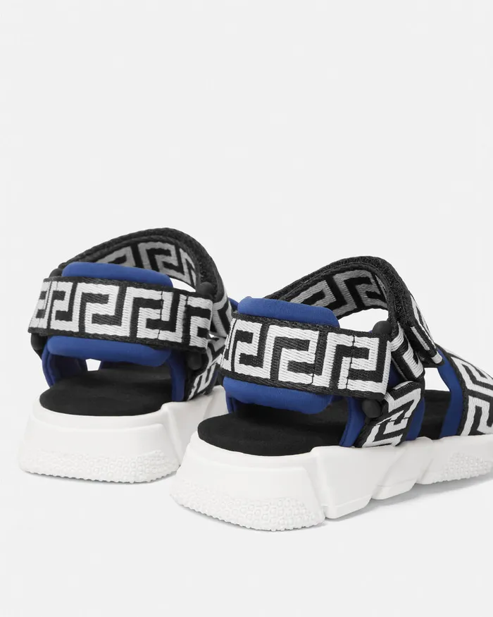 Versace Shoes Kids Greca Baby Sandals Blue