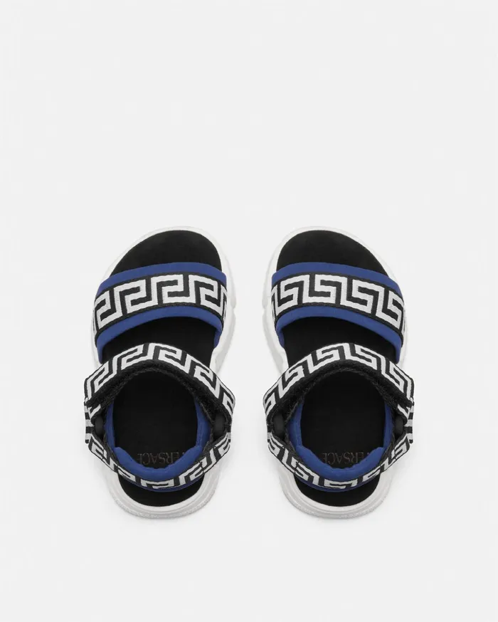 Versace Shoes Kids Greca Baby Sandals Blue