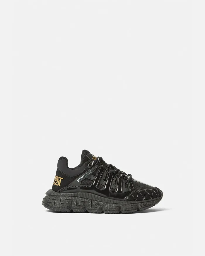 Versace Shoes Kids Trigreca Sneakers Blackgold