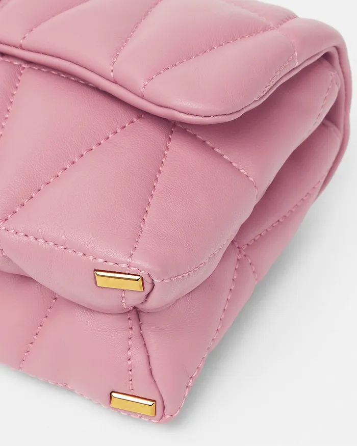 Versace Shoulder and Crossbody Women Kleio Quilted Mini Bag Pink