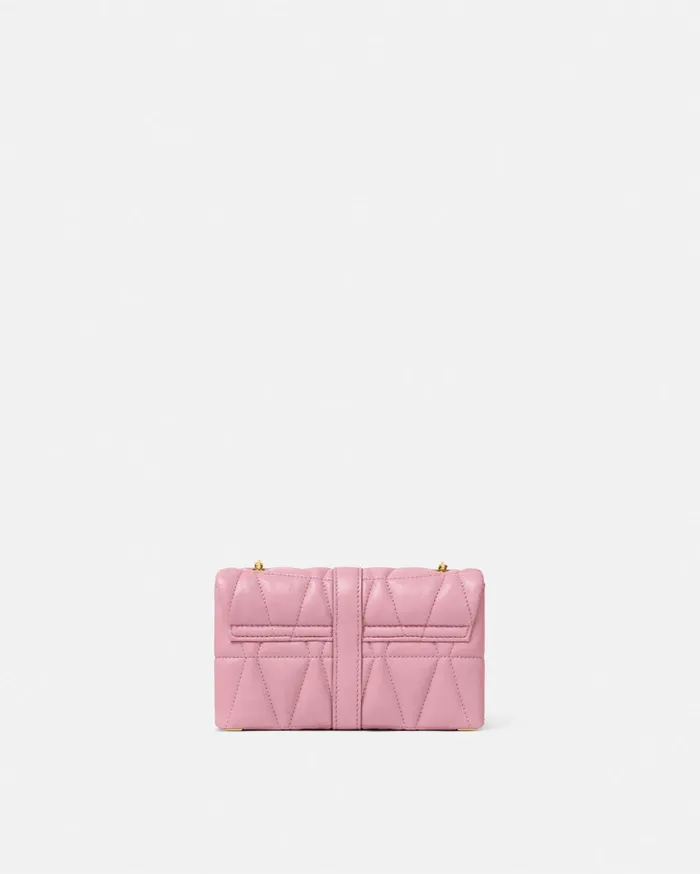 Versace Shoulder and Crossbody Women Kleio Quilted Mini Bag Pink