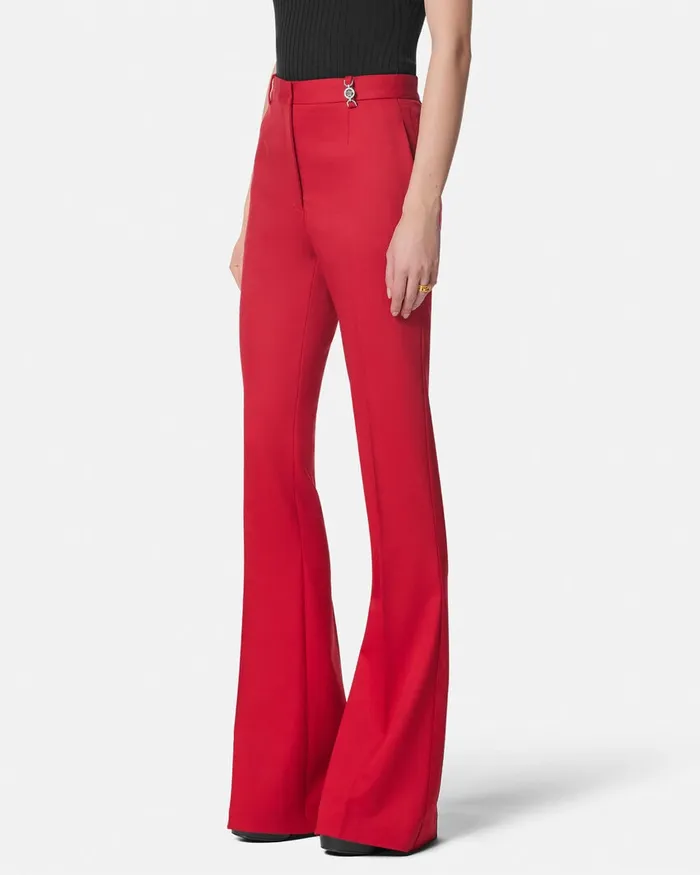 Versace Suits Women Grain De Poudre Dv Pants Red
