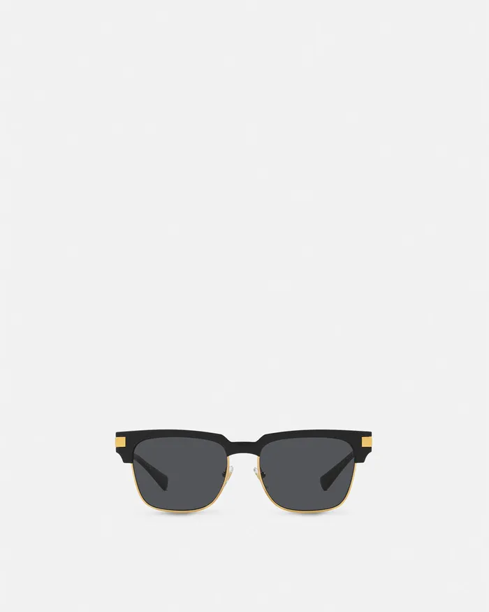 Versace Sunglasses Men Greca Sunglasses Blackgold