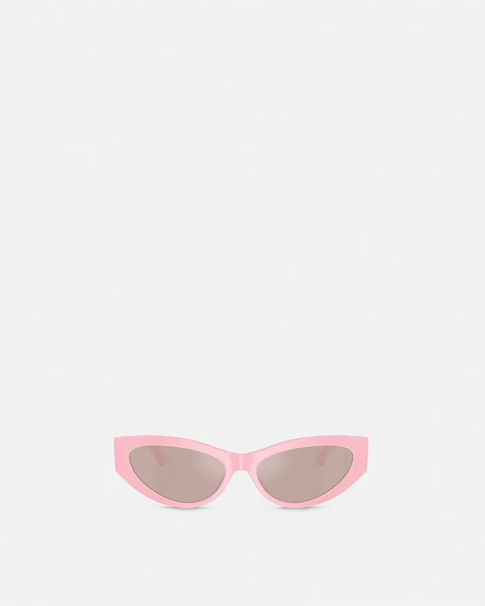 Versace Sunglasses Women Greca Strass CatEye Sunglasses Pink