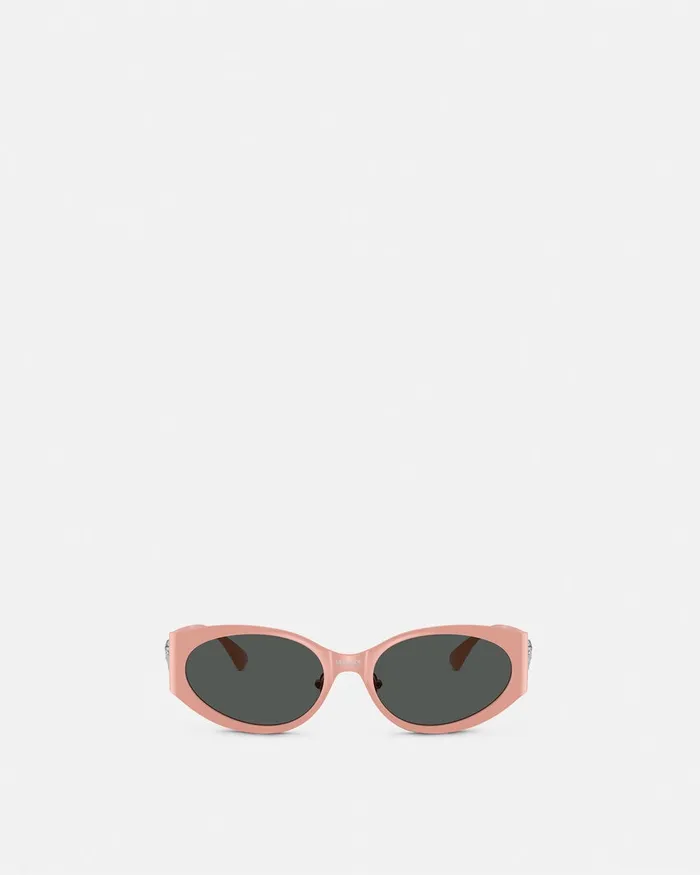 Versace Sunglasses Women La Medusa Oval Sunglasses Pink
