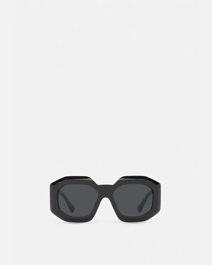 Versace Sunglasses Women Maxi Medusa Biggie Squared Sunglasses Blackgold