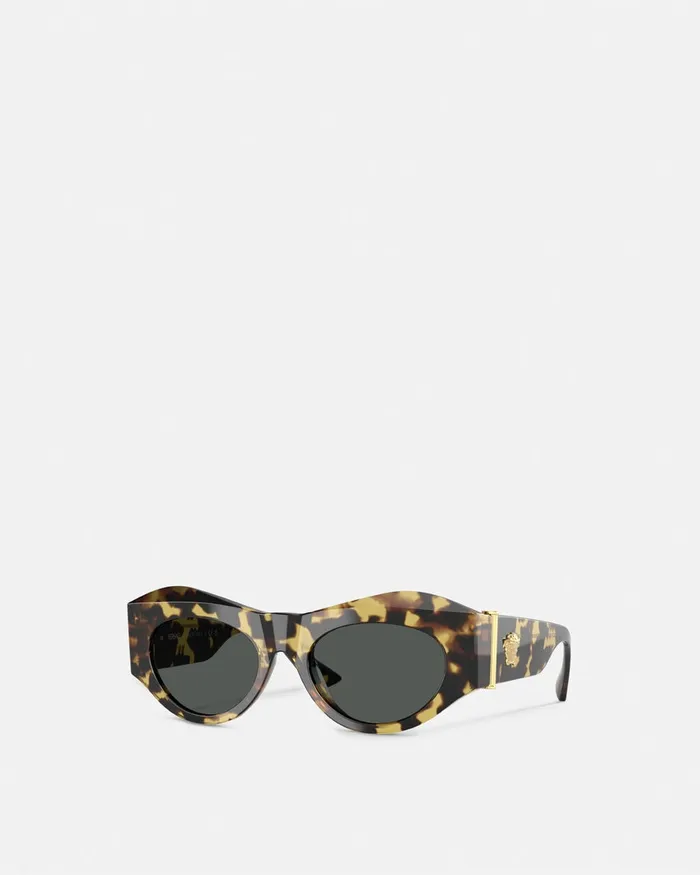 Versace Sunglasses Women Medusa Glam Sunglasses Havana