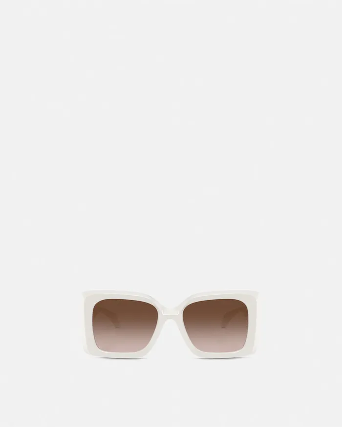 Versace Sunglasses Women Medusa Plaque Maxi Sunglasses White