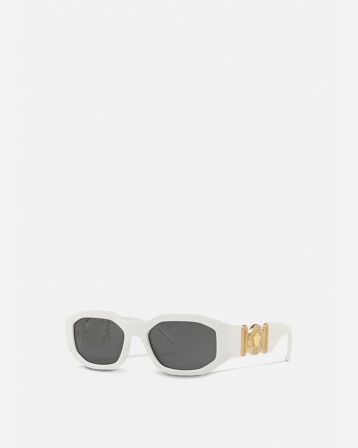 Versace Sunglasses WomenMen Medusa Biggie Sunglasses White