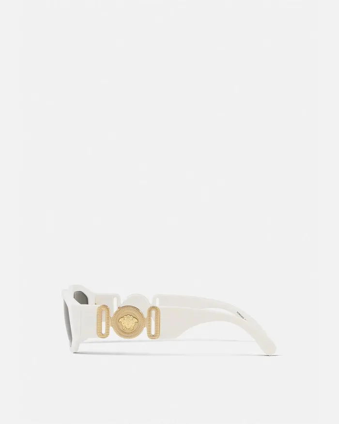 Versace Sunglasses WomenMen Medusa Biggie Sunglasses White