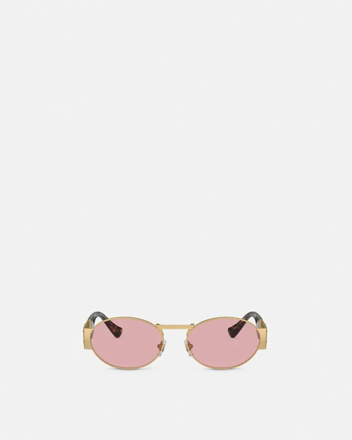 Versace Sunglasses WomenMen Medusa Deco Oval Sunglasses Havanagold