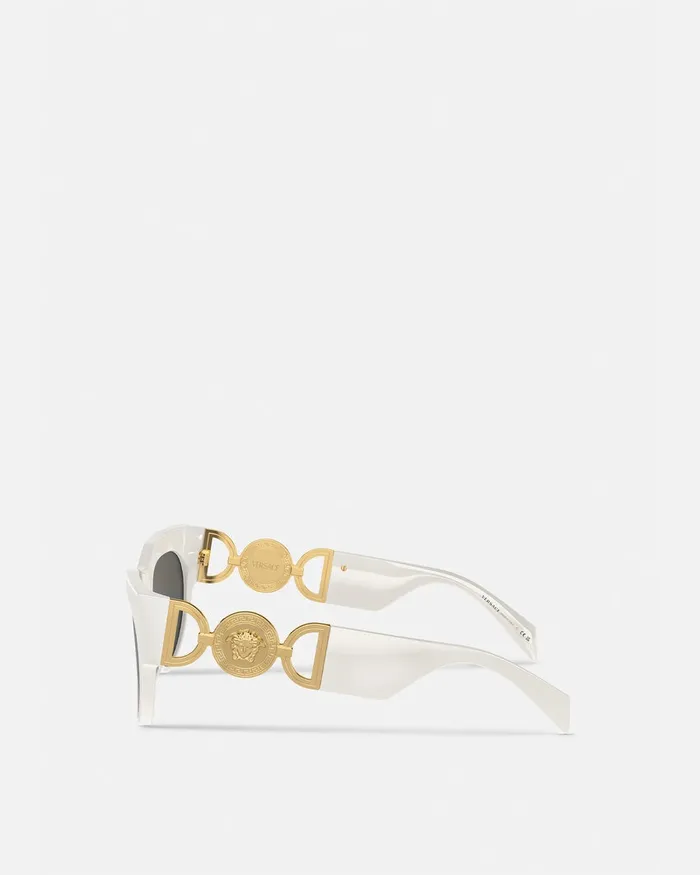 Versace Sunglasses Women Winged Medusa Sunglasses Havana