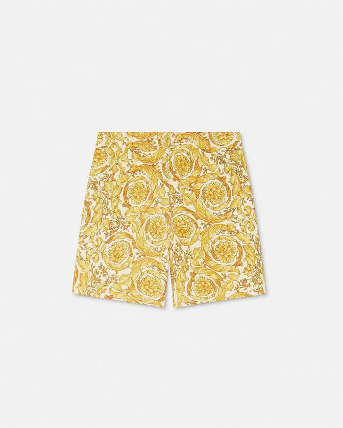 Versace Swimwear Men Barocco Swim Boardshorts Yellowprint