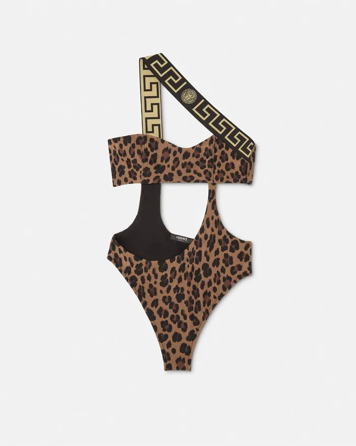 Versace Swimwear Women Leopard OnePiece Swimsuit Animalier