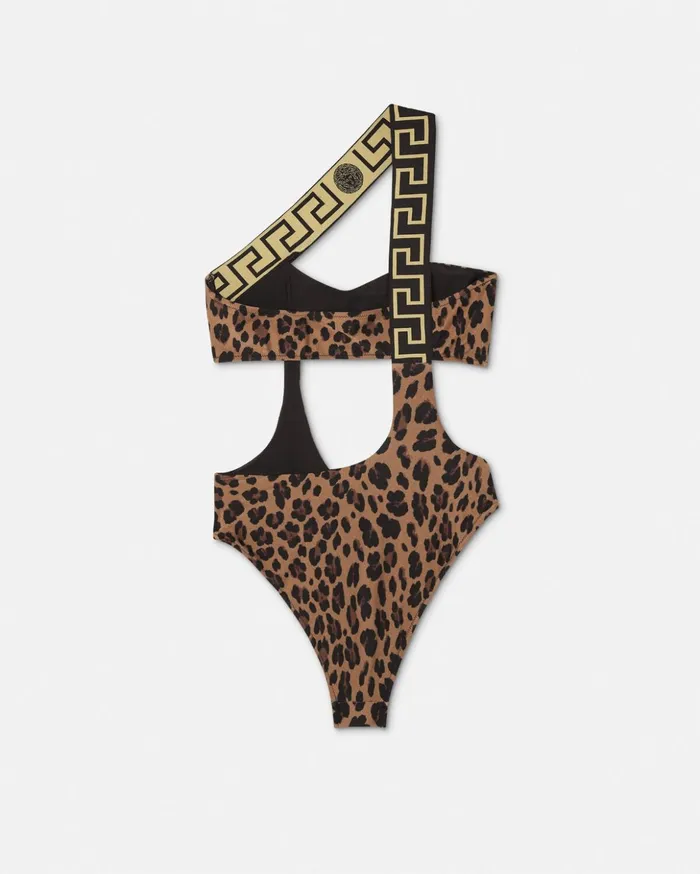 Versace Swimwear Women Leopard OnePiece Swimsuit Animalier