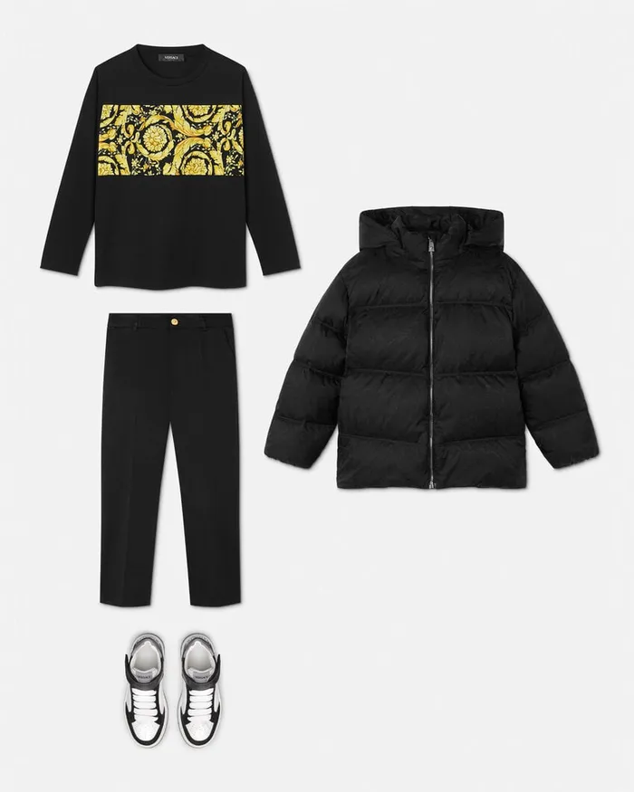 Versace Tshirts and Polos Kids Barocco TShirt Black