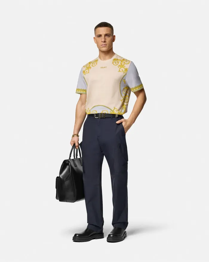 Versace TShirts and Polos Men La Coupe Des Dieux TShirt Grayprint