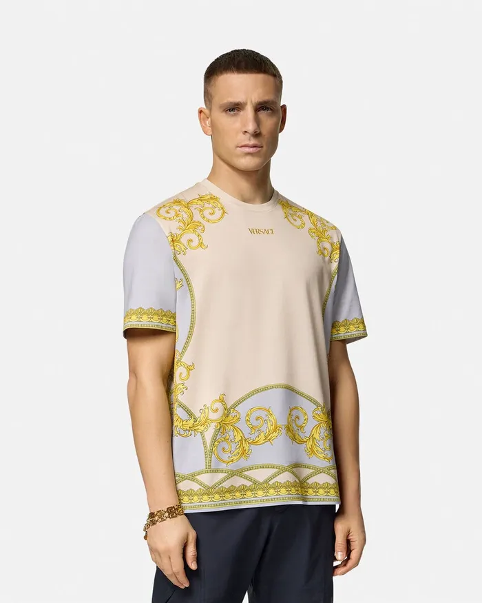 Versace TShirts and Polos Men La Coupe Des Dieux TShirt Grayprint