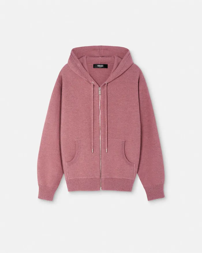 Versace TShirts and Sweatshirts Women Medusa Towel Zip Hoodie Pink