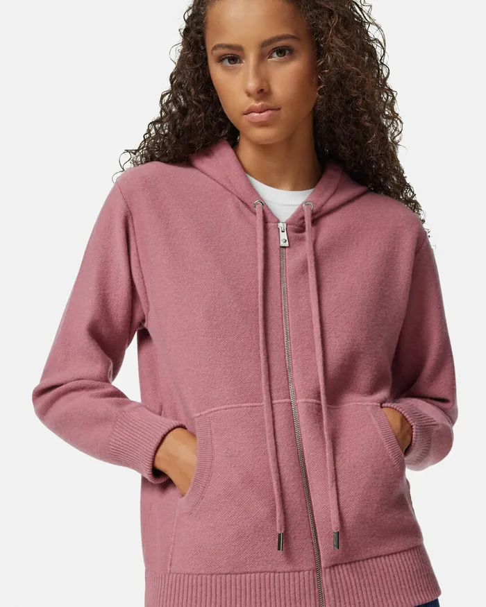 Versace TShirts and Sweatshirts Women Medusa Towel Zip Hoodie Pink