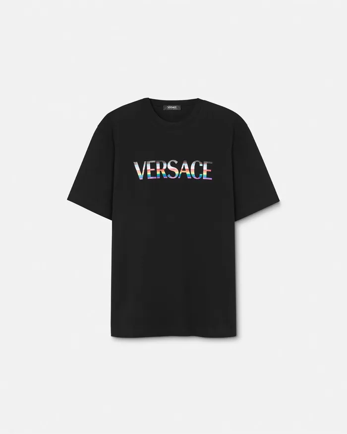 Versace TShirts and Sweatshirts WomenMen Pride Barocco Logo TShirt Blackprint