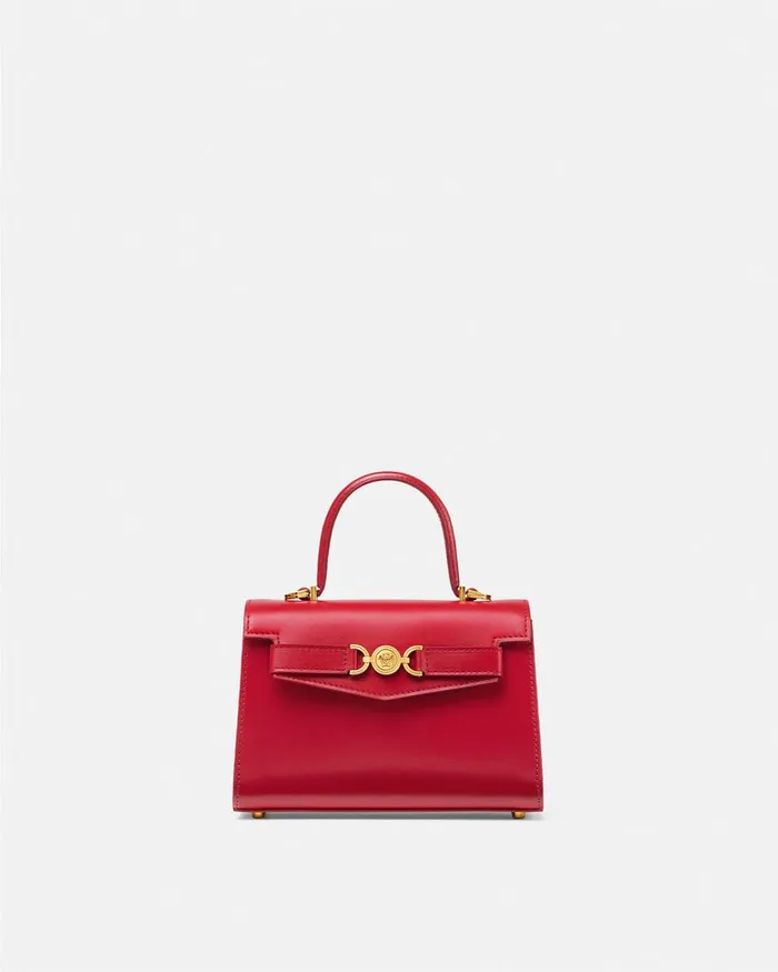 Versace Top Handle Women Medusa 03995 Small Handbag Red
