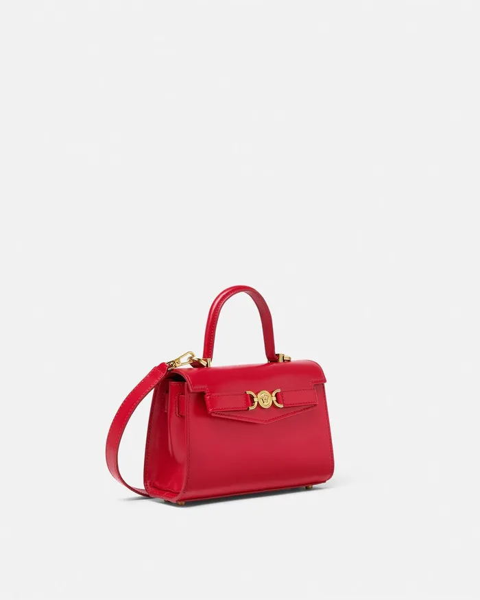 Versace Top Handle Women Medusa 03995 Small Handbag Red