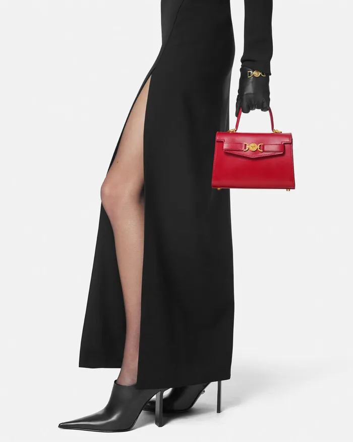 Versace Top Handle Women Medusa 03995 Small Handbag Red