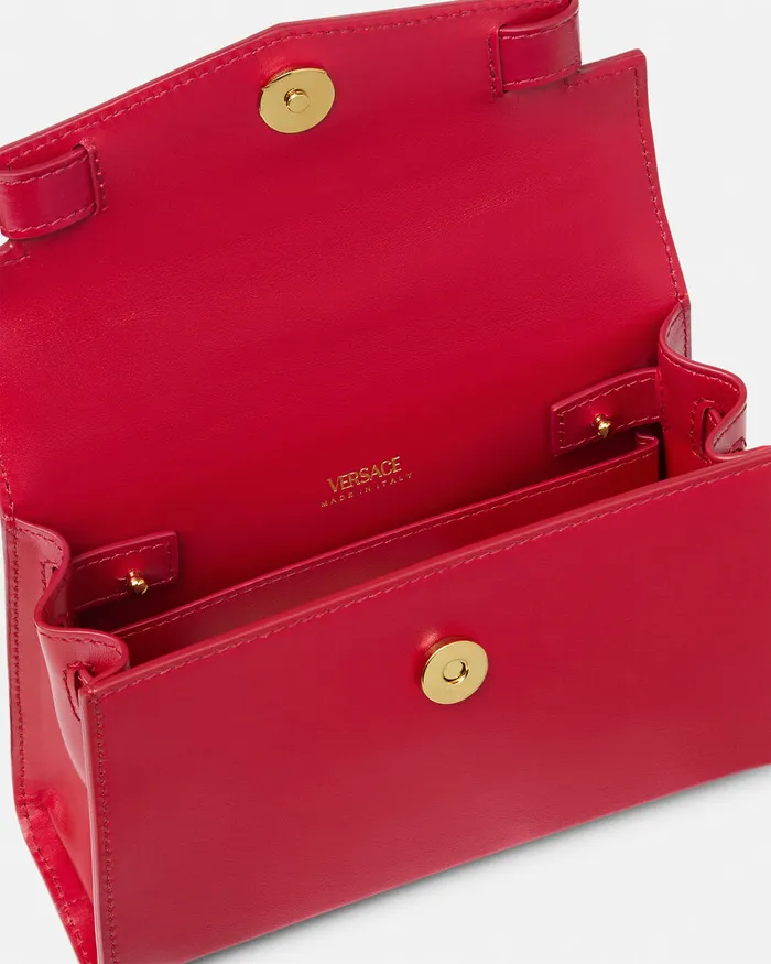 Versace Top Handle Women Medusa 03995 Small Handbag Red
