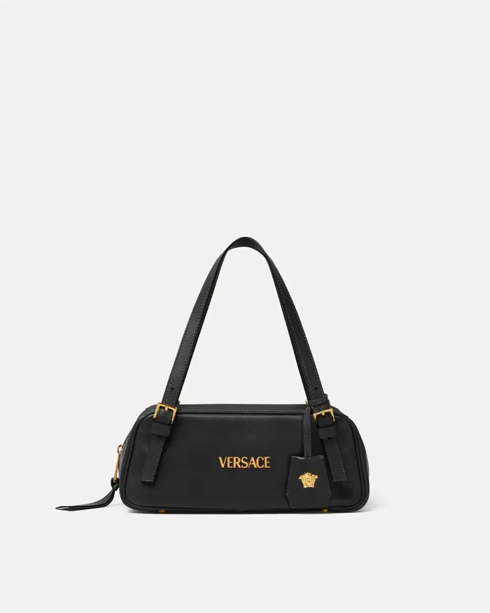Versace Versace Tag WomenMen Tag Bowling Shoulder Bag Blackgold