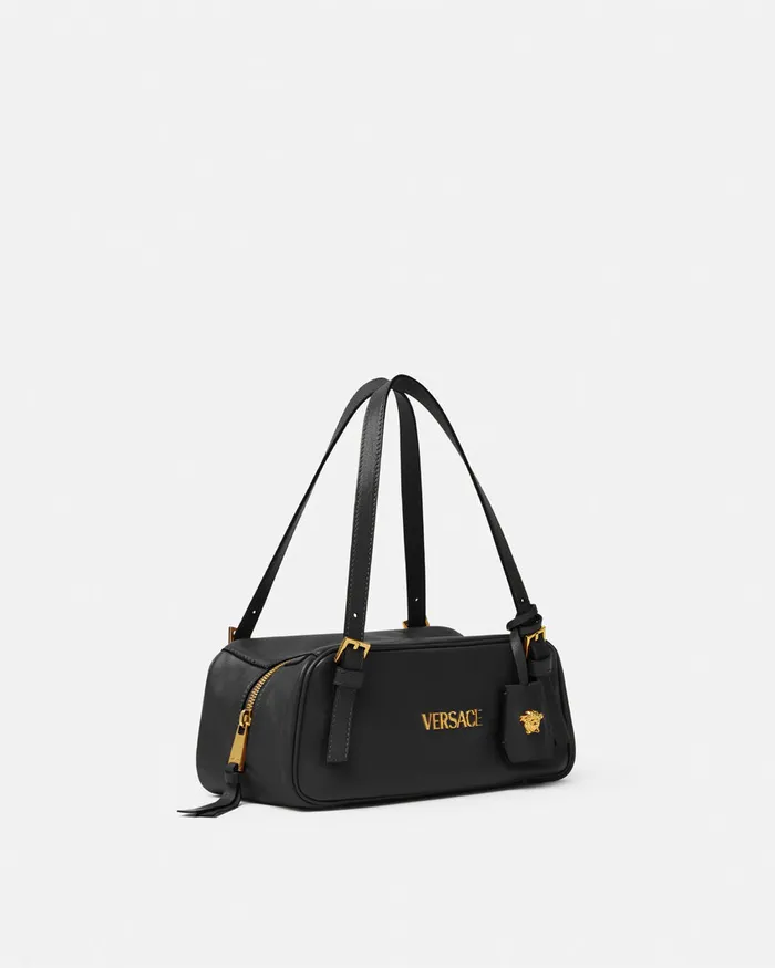 Versace Versace Tag WomenMen Tag Bowling Shoulder Bag Blackgold