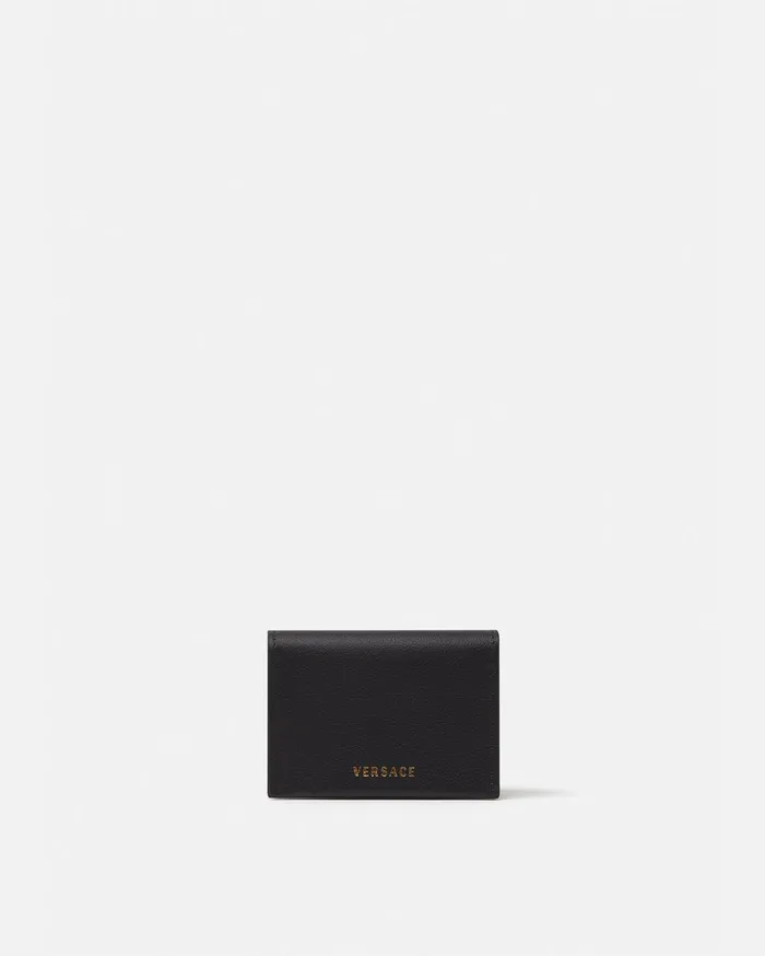 Versace Wallets Women La Medusa Card Holder Black