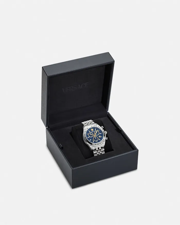 Versace Watches Men Chrono Master Watch Bluesilver