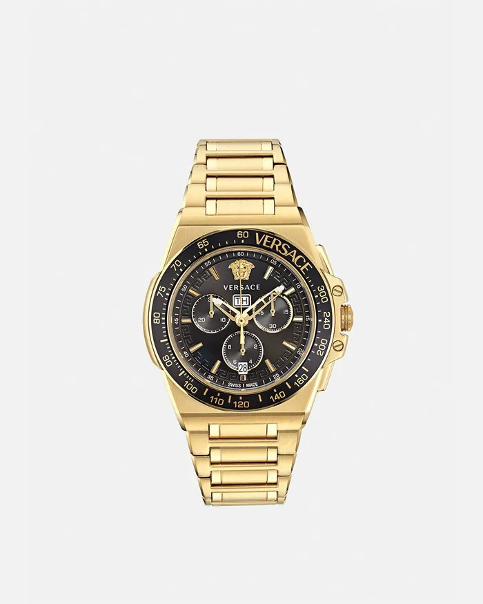Versace Watches Men Greca Extreme Chrono Watch Gold