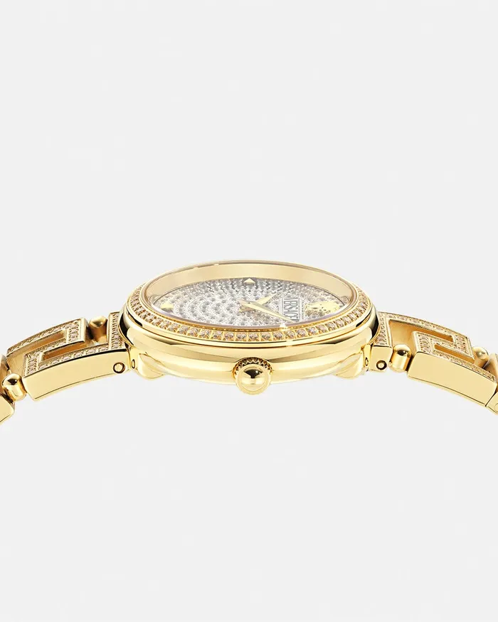Versace Watches Women Greca Goddess Precious Diamond Watch Gold