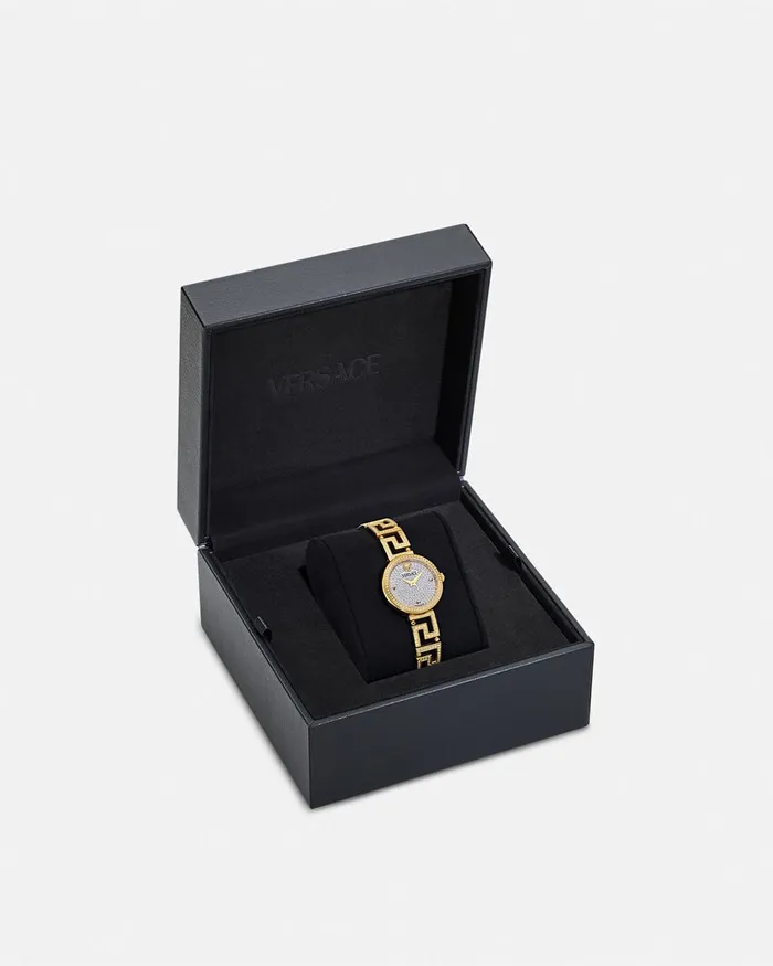 Versace Watches Women Greca Goddess Precious Diamond Watch Gold