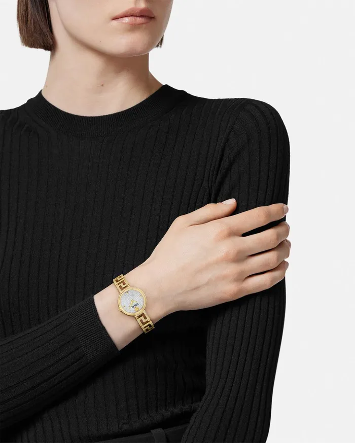 Versace Watches Women Greca Goddess Precious Diamond Watch Gold