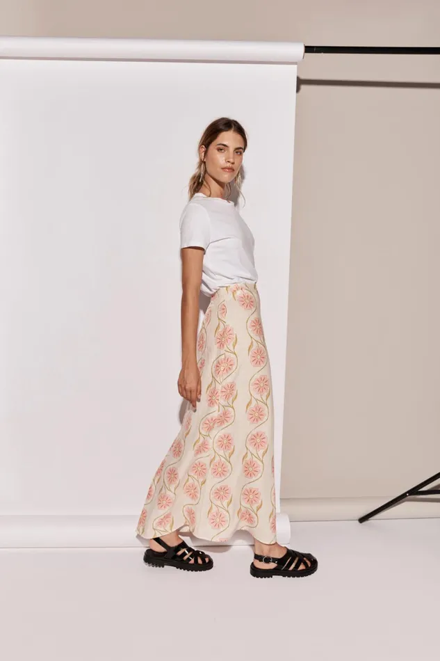 VRG GRL Ari Linen Maxi Skirt Bloom Women Skirts VRG GRL Ari Linen Maxi Skirt Bloom Women Skirts