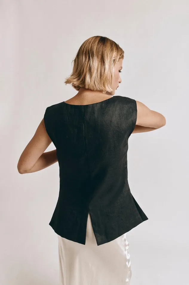 VRG GRL Aria Vest Black Women Sleeveless VRG GRL Aria Vest Black Women Sleeveless