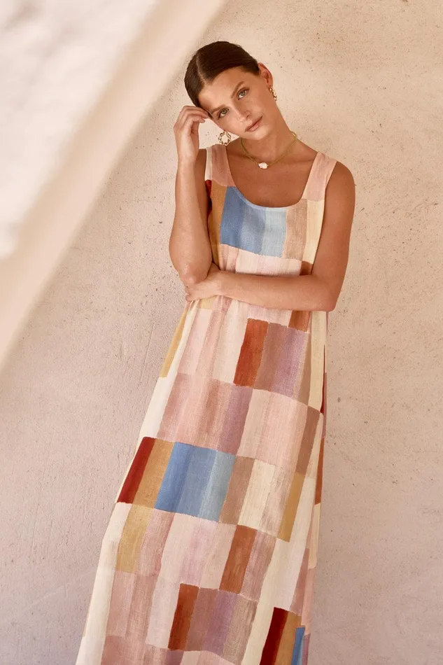 VRG GRL Cate Smock Maxi Dress Patchwork Women MidiMaxi Dresses VRG GRL Cate Smock Maxi Dress Patchwork Women MidiMaxi Dresses