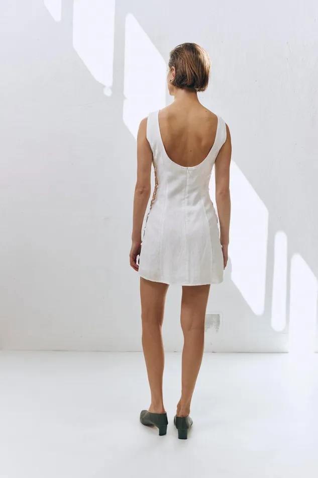 VRG GRL Discoteca Mini Dress White Women Mini Dresses