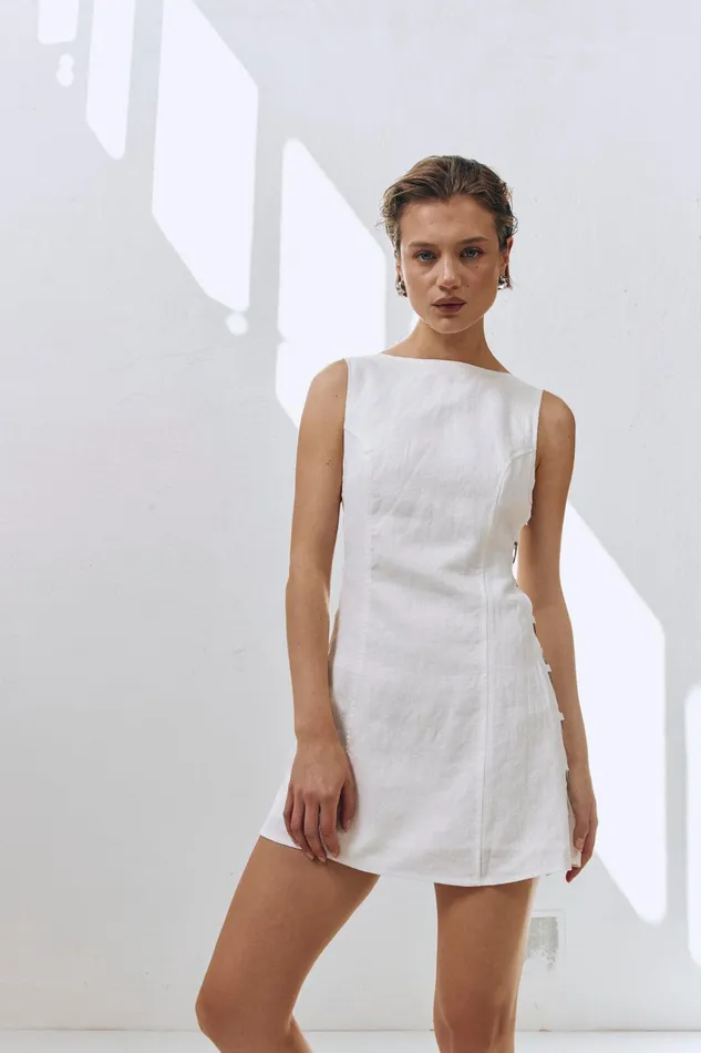 VRG GRL Discoteca Mini Dress White Women Mini Dresses