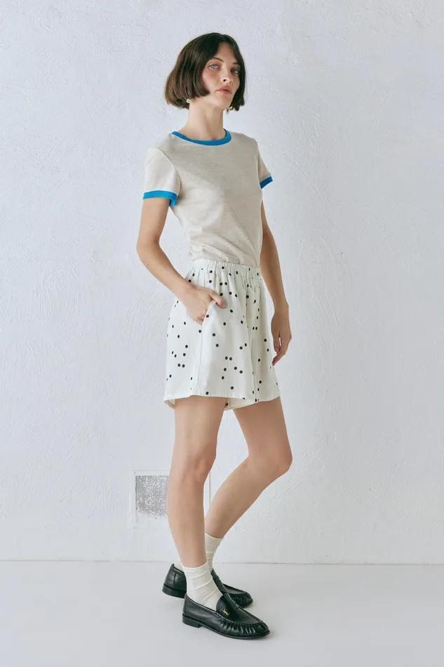 VRG GRL Eliza Linen Shorts Dot Women Shorts VRG GRL Eliza Linen Shorts Dot Women Shorts