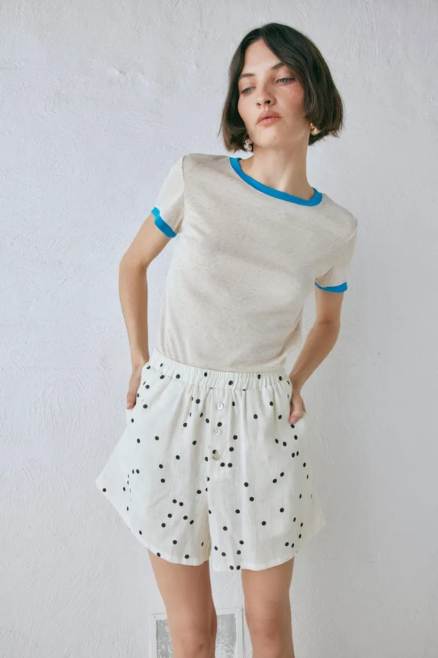VRG GRL Eliza Linen Shorts Dot Women Shorts VRG GRL Eliza Linen Shorts Dot Women Shorts