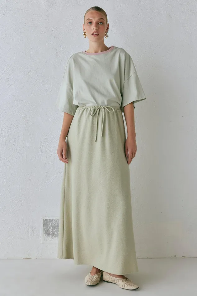 VRG GRL Etta Maxi Skirt Sage Women Skirts